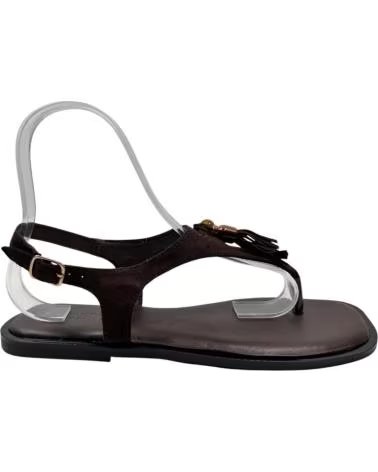 TIMBOS FLACHE SKLAVEN-SANDALEN FÜR DAMEN MARRóN