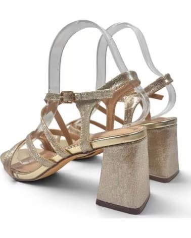 TIMBOS SANDÁLIA DE SALTO FEMININO 132977 NA COR DOURADA AMARILLO