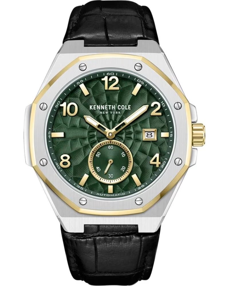 KENNETH COLE RELOJ AUTOMÁTICO KCWGX0059003 CON CORREA DE PIEL NEGRO