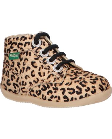 Botins de Menina KICKERS 830286-10 BONZIP-2 11 BEIGE