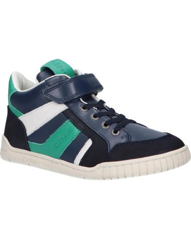 Zapatos de Niña y Niño KICKERS 878831-30 WINCKY CDT CUIR NUBUCK 103 MARINE VERT BLE