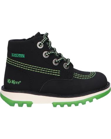Botines de Niña y Niño KICKERS 878740-10 KICKRALLY20 PU NUBUCK 81 NOIR VERT