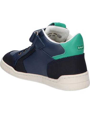 Zapatos de Niña y Niño KICKERS 878831-30 WINCKY CDT CUIR NUBUCK 103 MARINE VERT BLE