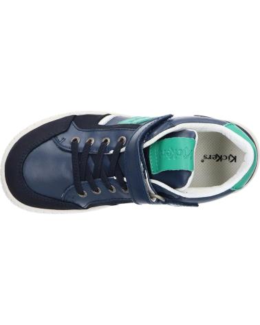 Zapatos de Niña y Niño KICKERS 878831-30 WINCKY CDT CUIR NUBUCK 103 MARINE VERT BLE