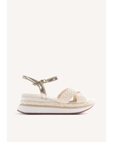 GIOSEPPO SANDALIAS TREVELIN EN BLANCO PARA MUJER BEIG CLARO
