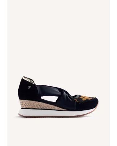 SANDÁLIAS RASAS GIOSEPPO GAPAN 78132-P COM ESTAMPADO LEOPARDO LEOPARDO-NEGRO