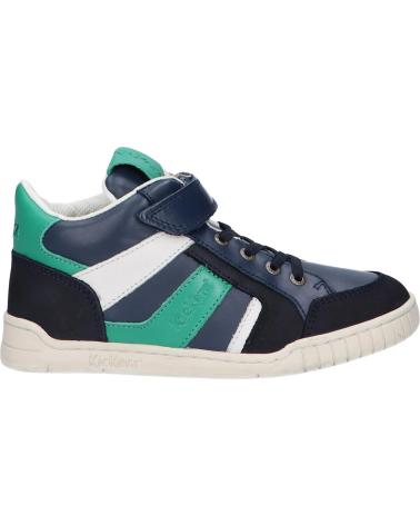 Zapatos de Niña y Niño KICKERS 878831-30 WINCKY CDT CUIR NUBUCK 103 MARINE VERT BLE