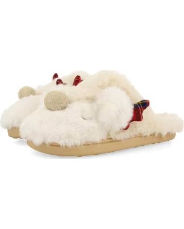 GIOSEPPO DAUPHIN HOUSE SLIPPERS WITH FAUX FUR DETAIL BLANCO