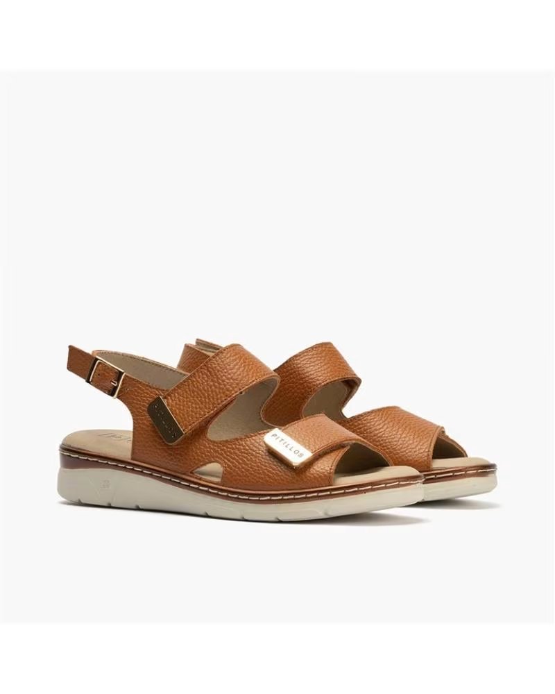 PITILLOS SANDALI 11000 IN PELLE CON DOPPIO VELCRO CUERO