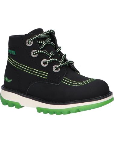 Botines de Niña y Niño KICKERS 878740-10 KICKRALLY20 PU NUBUCK 81 NOIR VERT