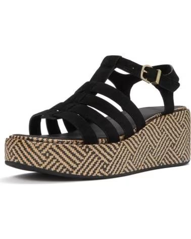 FITFLOP SANDALIAS PLATAFORMA GRAPHIC-WEAVE A5O-001 NEGRO