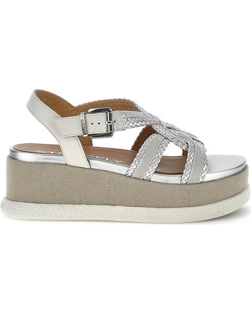 STONEFLY SANDALI CON PLATEAU ARIANNA 3 ARGENTO GRIS
