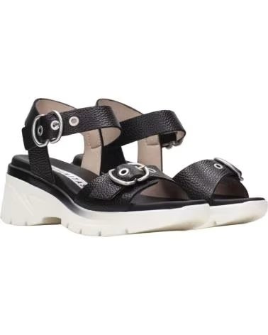HISPANITAS SANDALIA CEDRO HV264798 EN PIEL NEGRA NEGRO