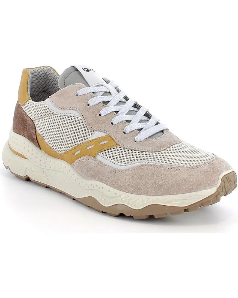 IGI&CO SNEAKER SCAM SPEC-RETE 1115822 BEIGE