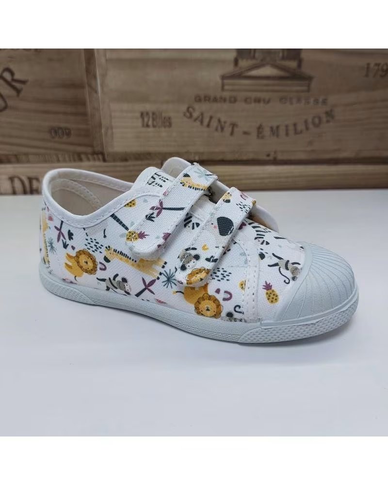 TOKOLATE ZAPATILLAS DE LONA ESTAMPADO SELVA CON 2 VELCROS