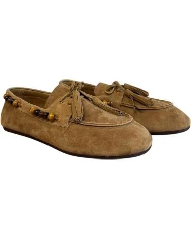 ITSE MOCASSINS MINESOTA EM CAMURÇA CASTANHA COM DETALHES MARRóN