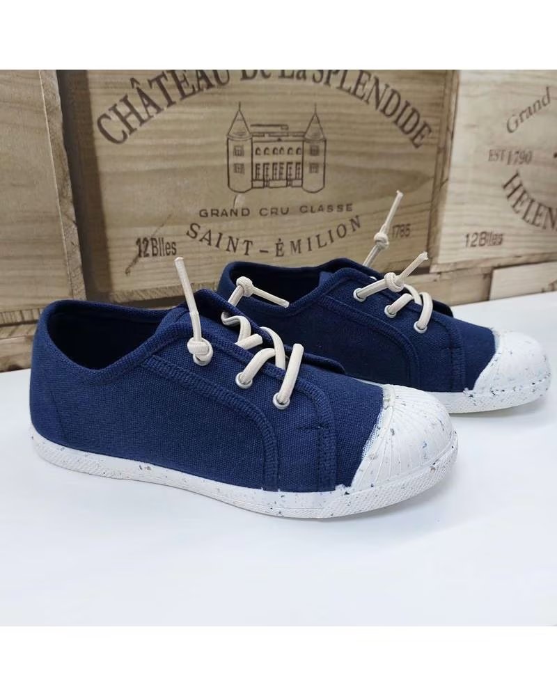 Sportivo per Bambino TOKOLATE SCARPE DA GINNASTICA IN TELA 401165 CON LACCI ELASTICI BLU NAVY AZUL MARINO