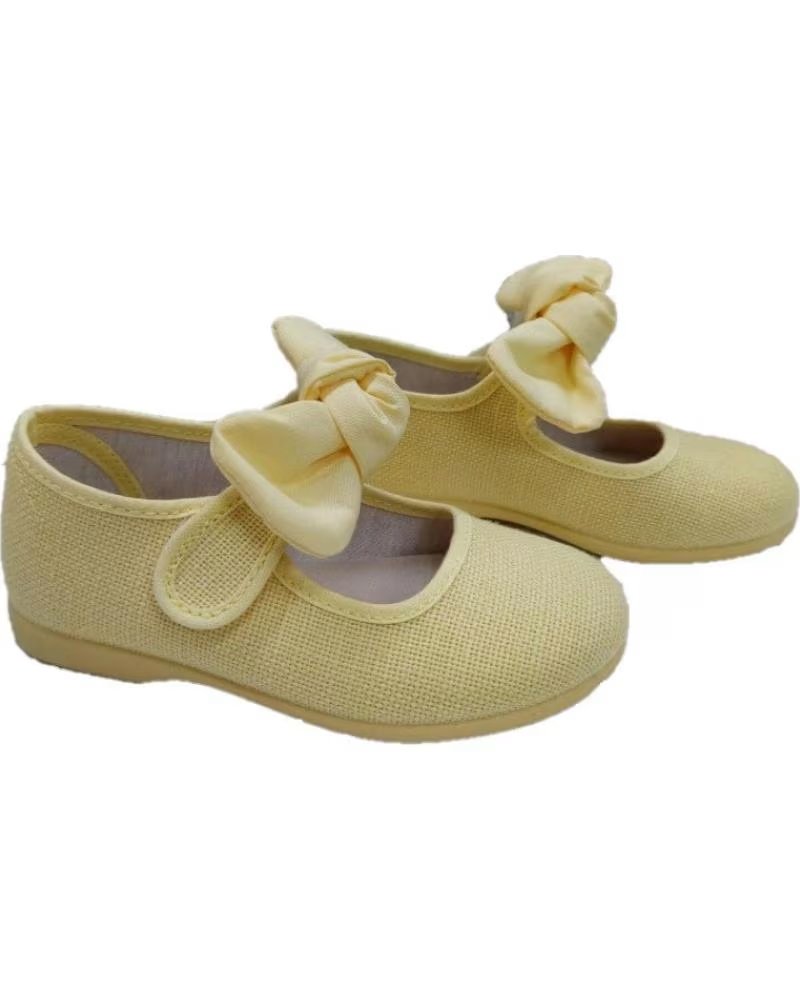 Scarpe per Bambina TOKOLATE BALLERINE MERCEDITAS CON FIOCCO IN LINO GIALLO 120809 AMARILLO