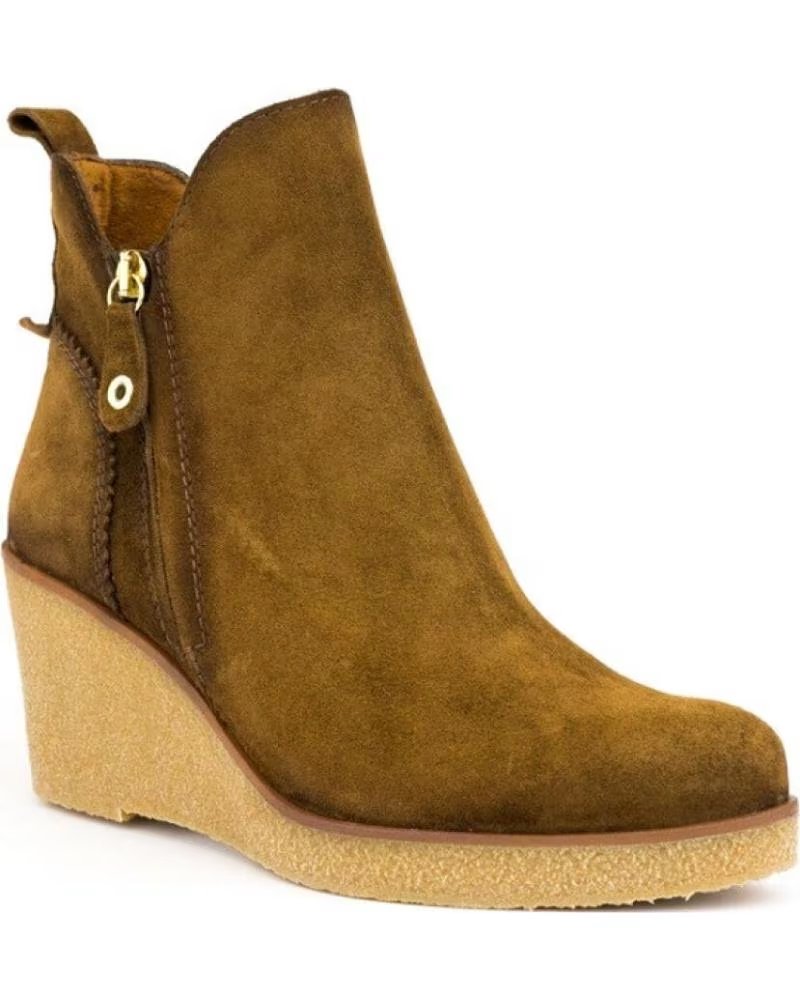 Schuhe für Damen DESIREÉ MARVI1 KEILSTIEFELETTEN AUS WILDLEDER IN LEDERFARBE CUERO