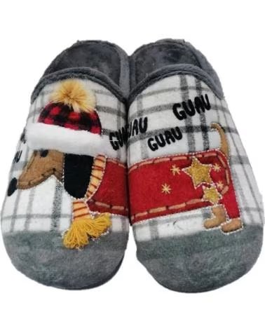 Calzado de casa de Mujer CMCONFORT ZAPATILLA DE 20384 CON DISEÑO DE SALCHICHA, GRIS