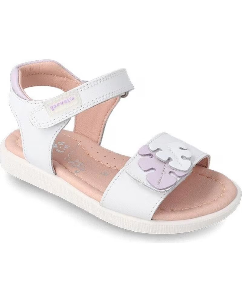 per Bambina SANDALI GARVALIN FOGLIE 232400 BIANCO BLANCO