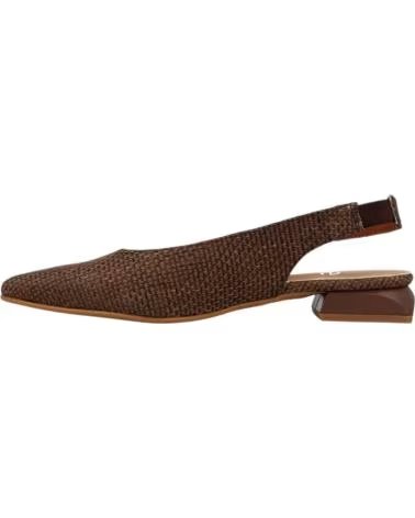 ITSE HABANA 2376 SLINGBACK-SCHUH AUS BRAUNEM GEWEBE MARRóN