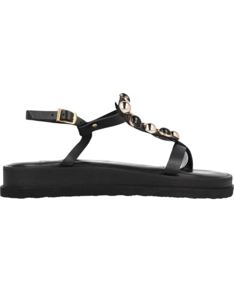 ITSE SANDÁLIAS KA138 COM DETALHES DE MISSANGAS NEGRO