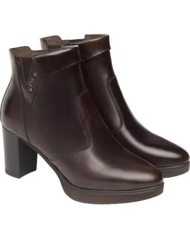 NERO GIARDINI BOTTINES L16720 EN CUIR MARRON MARRóN