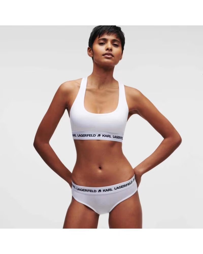 KARL LAGERFELD ROPA INTERIOR MUJER MODELO LOGO BRALETTE COLOR BLANCO WHITE