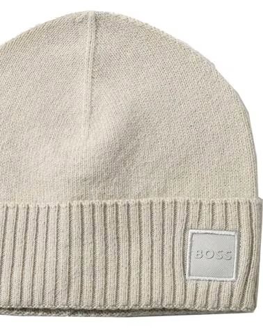 BOSS BEANIE MODEL AKAIO R, TEXTILE DESIGN IN BEIGE 271