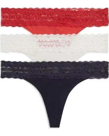 TOMMY HILFIGER PACK DE TANGAS TOMMY HILFIGER CON CINTURA DE ENCAJE 0WE