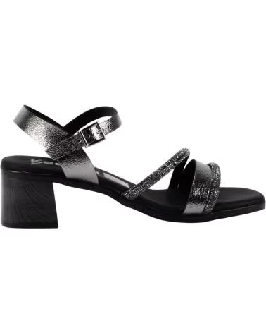 KESLEM 5905 HEELED SANDALS WITH SPARKLY STRAPS ANTRACITA