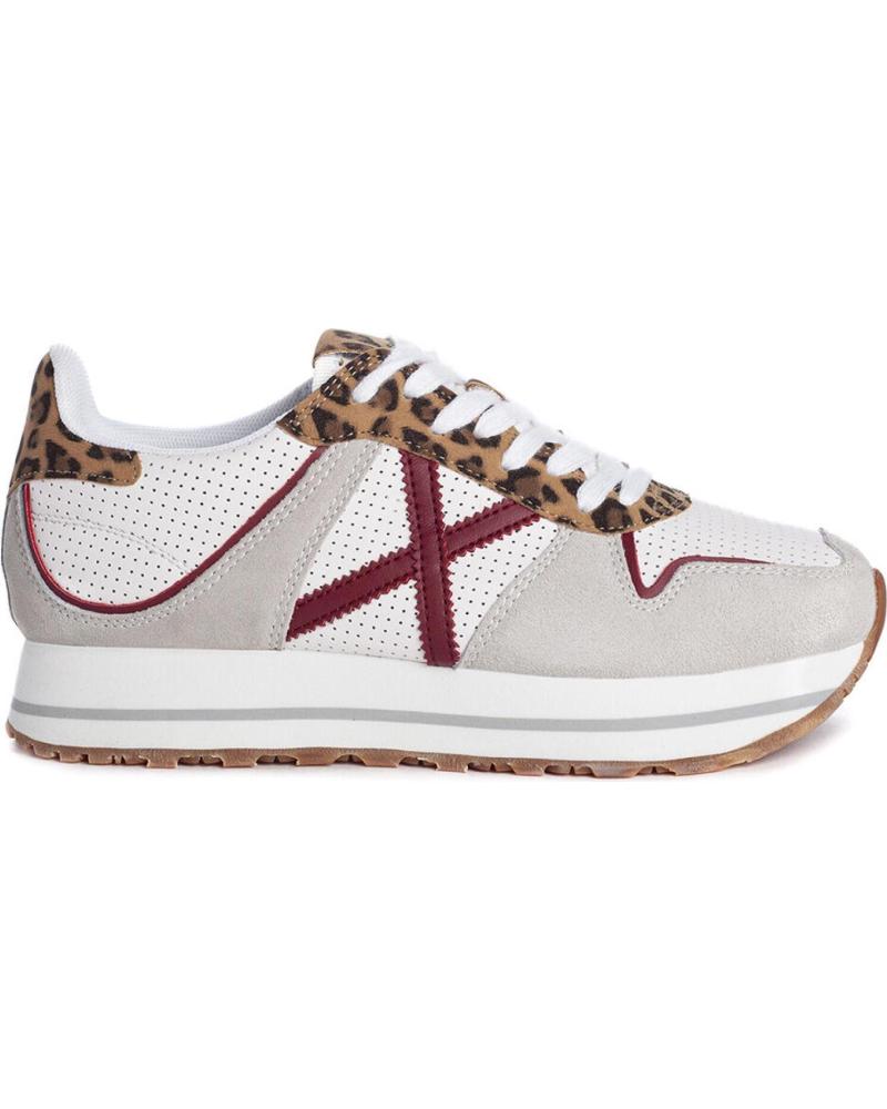 Sportivo per Donna e Bambina MUNICH MASSANA SKY 162 BLANCO-BEIGE-ANIMAL PRINT