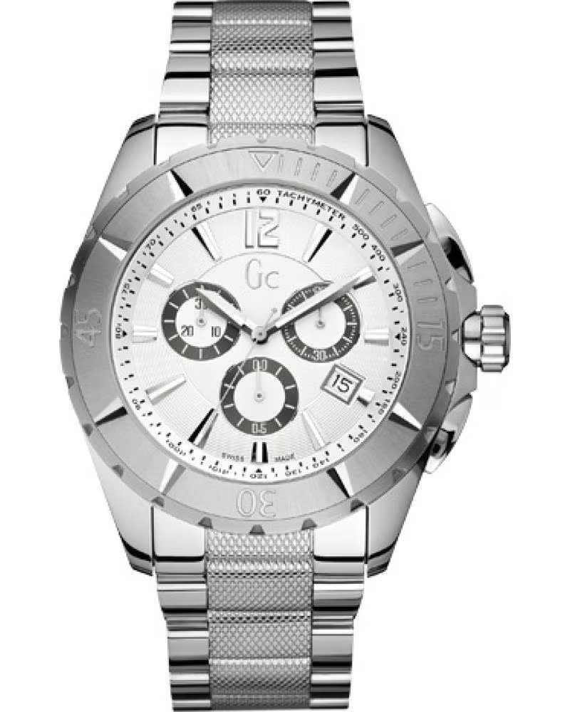 MONTRE GC X53001G1S POUR HOMME EN ACIER INOXYDABLE ARGENTÉ 46 MM CHRONOGRAPHE ARGENT PLATA