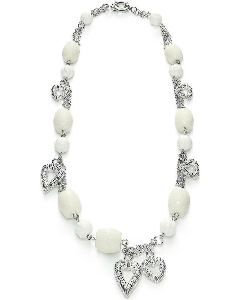 FOLLI FOLLIE COLLAR 4N0F048W CON DIJES DE CORAZÓN Y CUENTAS