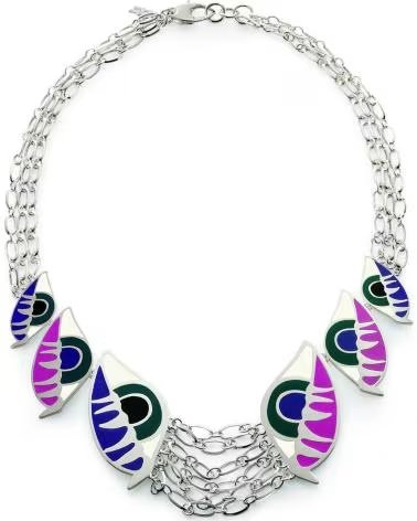 FOLLI FOLLIE COLLAR CON DETALLES ESMALTADOS
