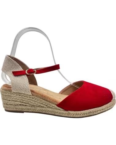 TIMBOS SANDÁLIA DE CUNHA EM ESPARTO 132964 VERMELHA ROJO