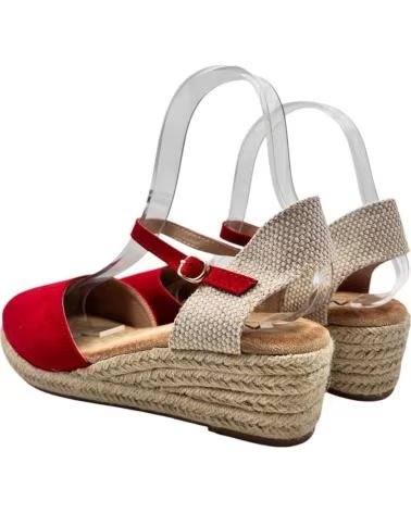 TIMBOS SANDÁLIA DE CUNHA EM ESPARTO 132964 VERMELHA ROJO