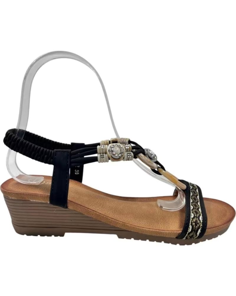 TIMBOS SANDALIA CUÑA 132965 NEGRO
