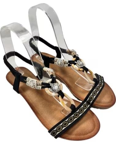 TIMBOS SANDALIA CUÑA 132965 NEGRO