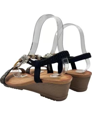 TIMBOS SANDALIA CUÑA 132965 NEGRO