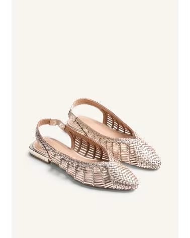 BALLERINE GIOSEPPO MAIPO TRESSÉE POUR FEMME COULEUR PLATINE ORO-PLATINO