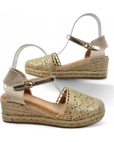 TIMBOS SANDALIA CUNA ESPARTO MUJER ORO 131523 AMARILLO
