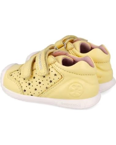 SAPATOS INFANTIS BIOMECANICS BIOGATEO 26210 COM DETALHES PERFURADOS AMARELO VANILAB713