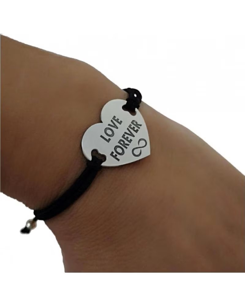 MINOPLATA PULSERA ELÁSTICA CORAZÓN LOVE FOREVER INFINITO