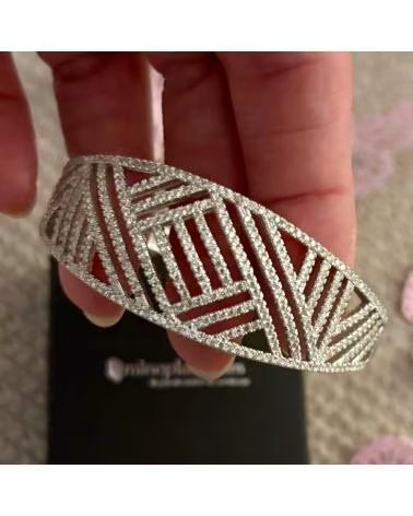 PULSERA DE FIESTA MINOPLATA EN PLATA RODIADA CON CIRCONITAS MICROENGASTADAS