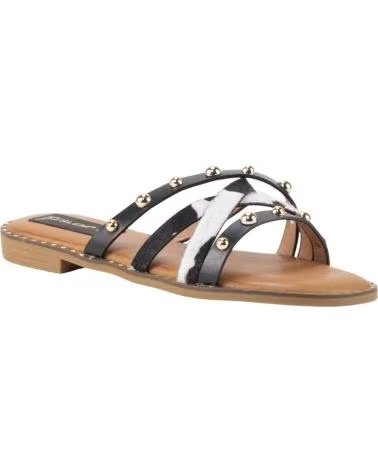 KESLEM SANDALI BASSI BC02 CON BORCHIE NEGRO