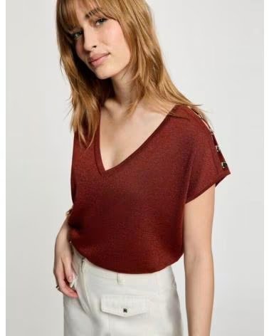 MORGAN JERSEY MRINGO OVERSIVE MARRON CO VARIOS COLORES