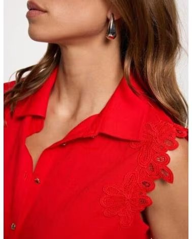 MORGAN CAMISA DLISA ROJA SIN MANGAS ROJO