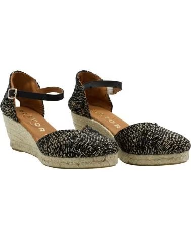 CABRERA 14-5 SANDALIA DE CUÑA NEGRA NEGRO